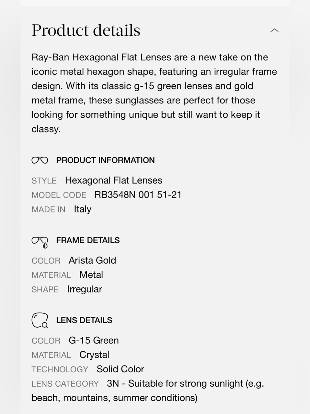 Ray-Ban hexagonal sunglasses - Picture 3 of 7